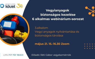 Ingyenes webinárium sorozat a LIFE Fit for REACH-2 projekt keretében – 3. alkalom